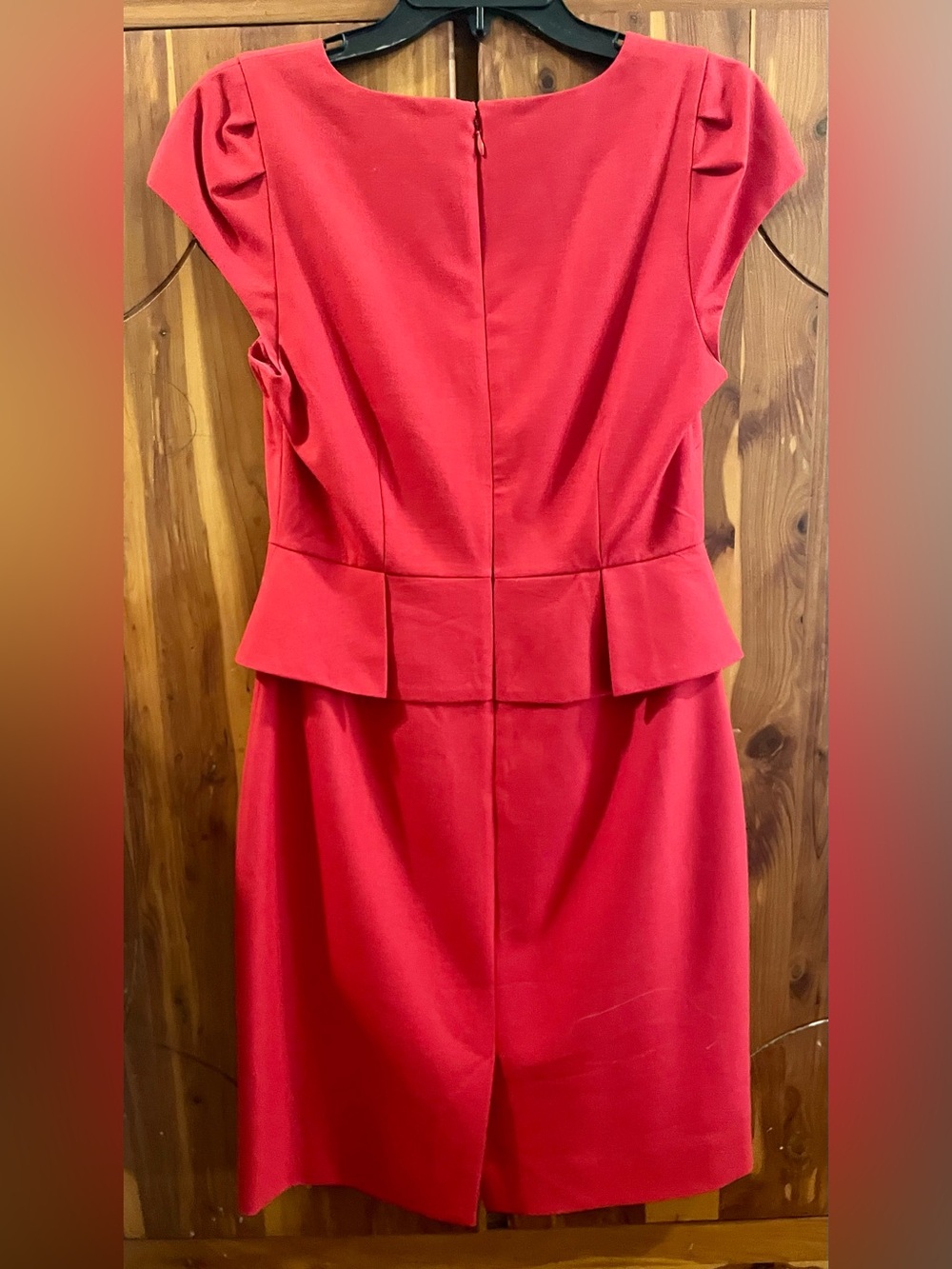J. Crew Red Peplum Sheath Dress - Picture 7 of 11